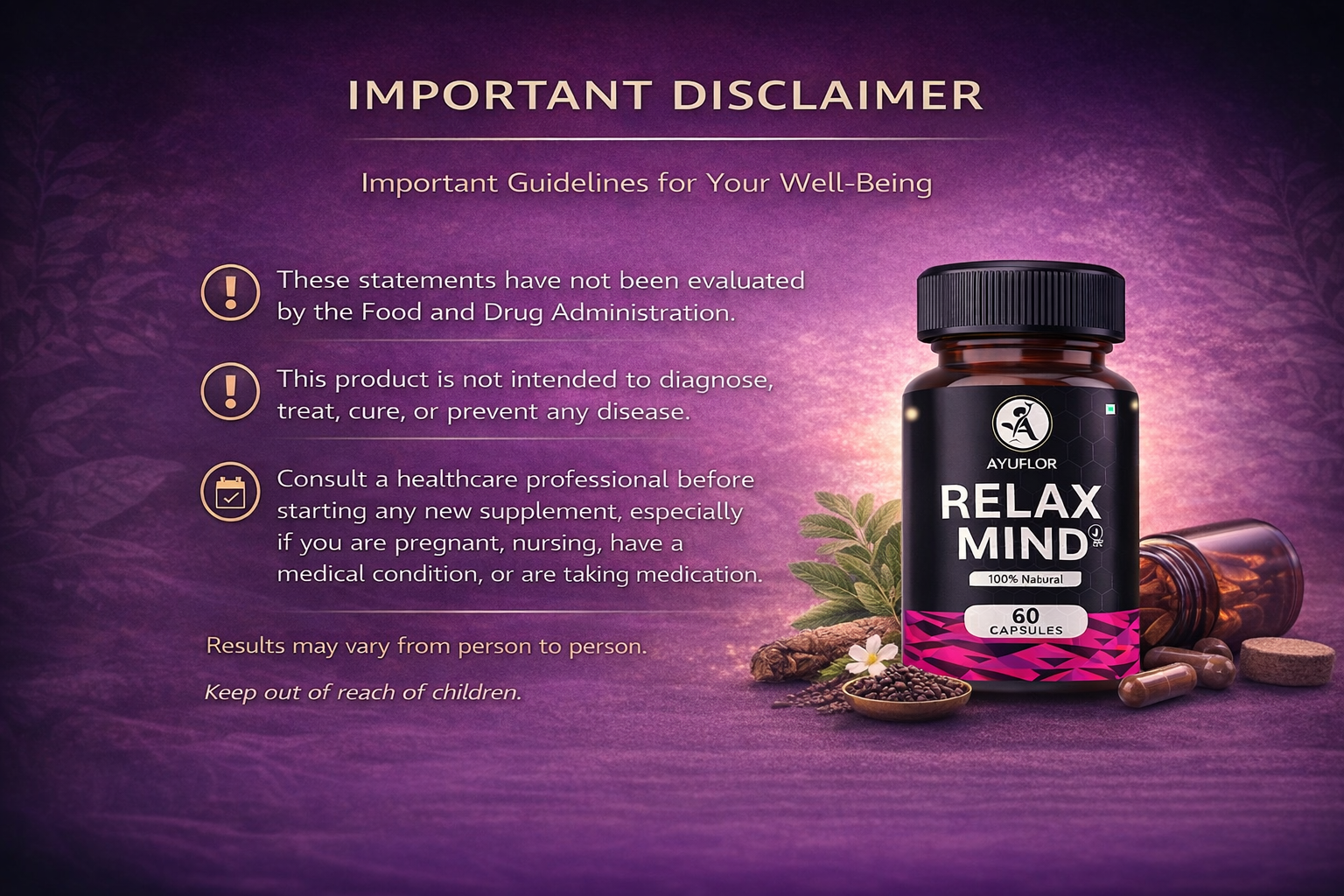 Important - Copy Ayuflor Relax Mind Capsules - Image 3