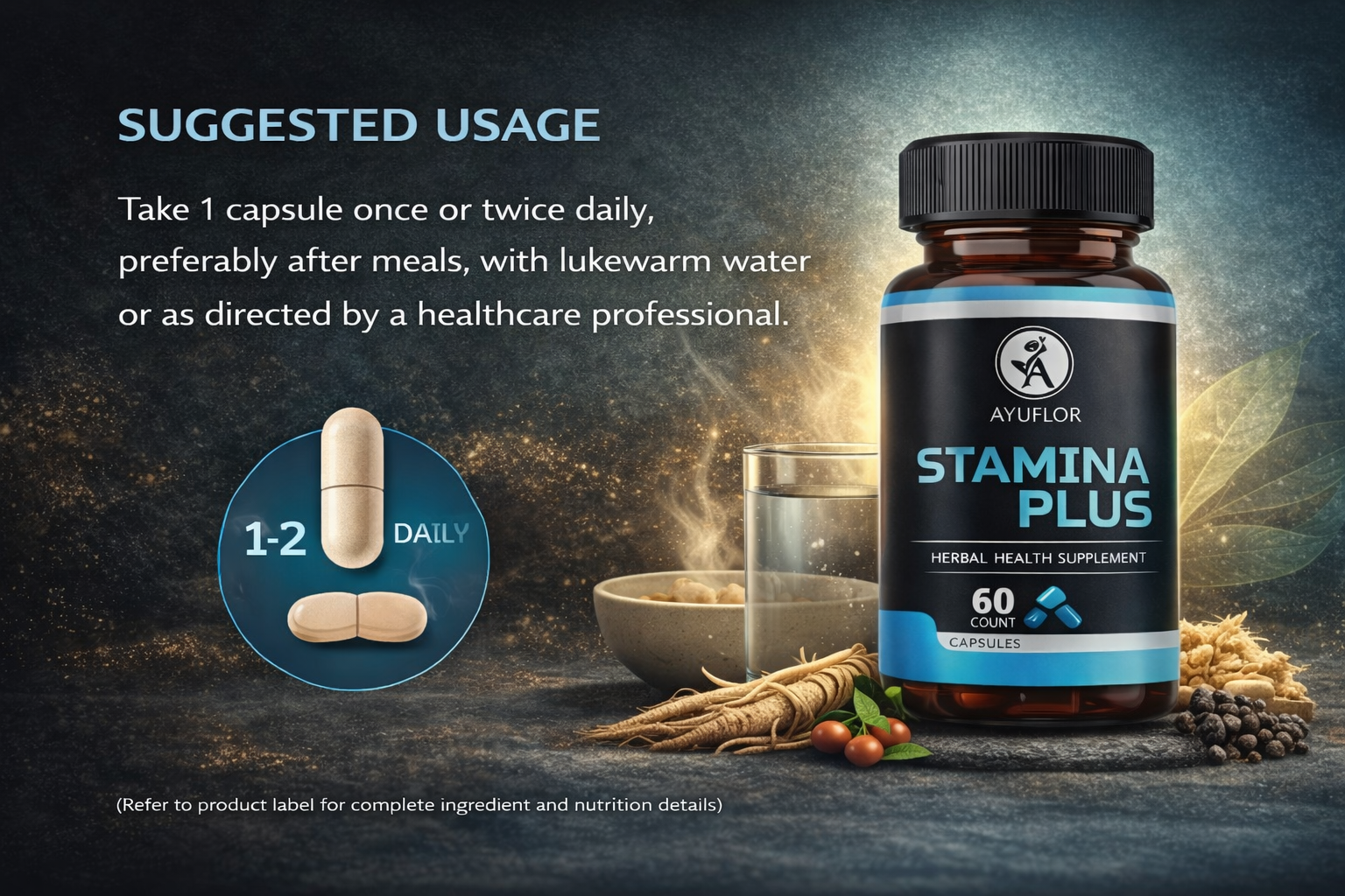 Suggested Usage Ayuflor Stamina Plus Capsule - Image 4